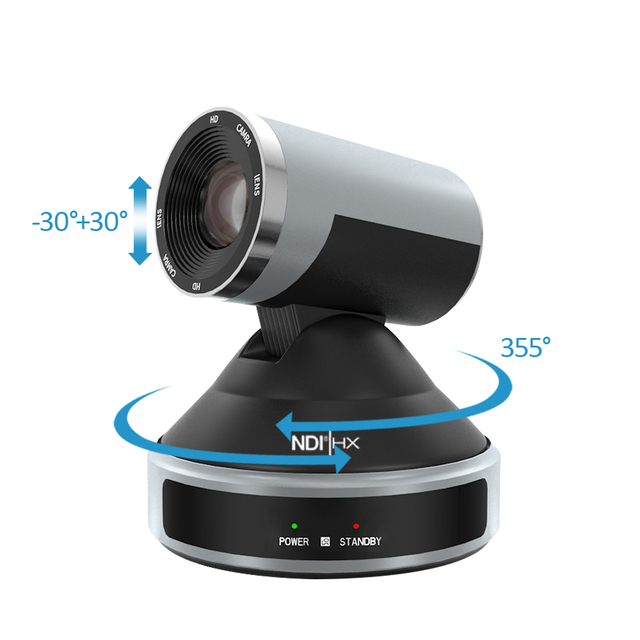 HDMI NDI HX PTZ Video HD H.265 SRT Smart RTMP RTSP O NVIF Camera for Live Broadcast YouTube Facebook Usb PTZ Conference Camera