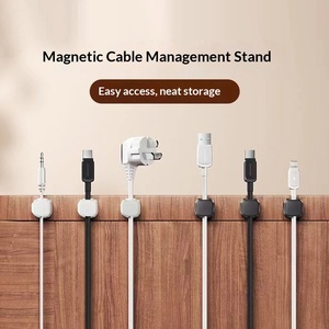 Clips magnétiques pour câbles, support de cordon de téléphone, gestion des câbles, organisateur de câbles adhésifs pour la maison, le bureau, la <span class=keywords><strong>voiture</strong></span>, le mur, le bureau - Product Image 3