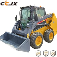 Mini-chargeuse compacte à direction par déplacement (skid steer) directement d'usine avec cadre de sécurité ROPS/FOPS et cabine à faible bruit pour les projets d'aménagement paysager municipal et extérieurs