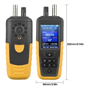 Dust Particle Counter Gas Detector Pm2.5 Pm10 Air Particulates Measure Meter Particle Air Ion Counter Sensor