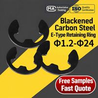 ANDUUK Cincin Pengunci Terbuka Hitam 304 Permintaan Tinggi Tipe E Circlip Cincin Snap Terbuka Washer Cincin Pengunci Gesper Tipe E M1.5-M10