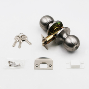 Hotel Main <strong>Door</strong> Lock ANSI Grade3 Privacy Tubular Lever Handle Lockset Ball Round <strong>Knob</strong> Lock Zinc Alloy Latch Cylindrical Lock Set - Product Image 3