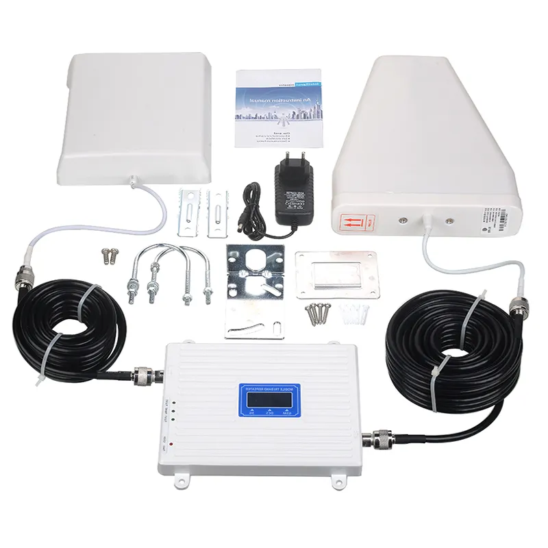 Penguat Sinyal Jaringan Antena Dual Repeater Five Band GSM 3G 4G Penguat Sinyal Jaringan untuk Ponsel