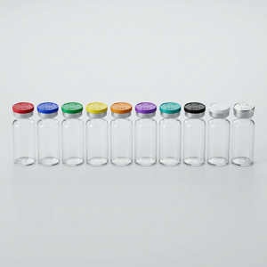 Custom Color Flat Smooth Top Flip-Off Aluminum Plastic Combination Caps for Standard Vial Packaging - Product Image 4