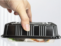 Conteneur alimentaire jetable en plastique transparent, très vendu, de qualité alimentaire, de différentes tailles, portable, pour sushis et salades