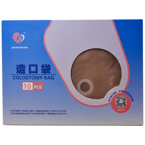 Sac de colostomie Jianzhuja, 10 pièces, sac médical monobloc pour la collecte des excréments anaux - Product Image 1