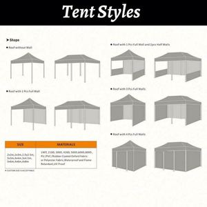 Gazebo de Tela Plateada para Exteriores, Carpa de Exhibición con Marca, Plegable, con Paredes Laterales Extraíbles - Product Image 4