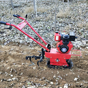 Power Tiller Farm <b>Cultivator</b> Diesel Engine Track Type High Productivity Red Color - Product Image 1
