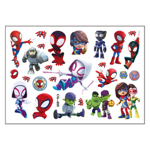 Nouveauté Autocollants de transfert d'eau <span class=keywords><strong>Spiderman</strong></span> et ses amis extraordinaires Petit Spider Autocollants de tatouage de dessin animé pour fête d'anniversaire - Product Image 2