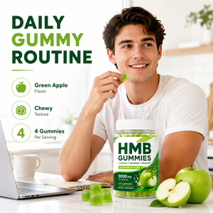Customized Beta-Hydroxy Beta-Methylbutyrate Ca Calcium Food 99% HMB-CA Free Acid HMB Gummies Dairy-Free GMP HACCP Certified 120 - Product Image 4