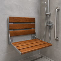 Siège de douche mural TUGO au design moderne, chaise de salle de bain rétractable, tabouret pliant en bois, banc rectangulaire écologique