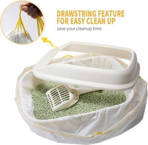Saco peneira de gato para sujeira, estojo com forros para gato, cordão grande - Product Image 3