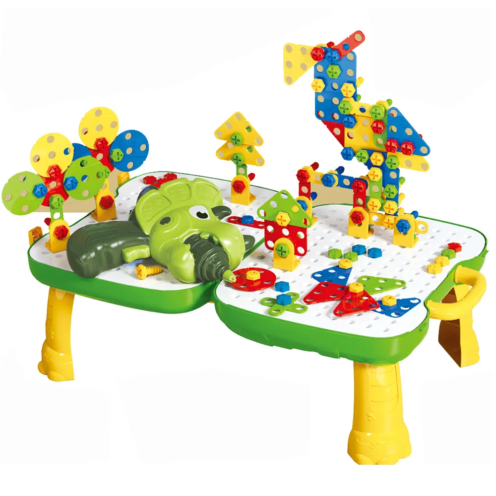 Onderwijs Kinderen Klassieke Stam Leren Activiteit Speelgoed Dinosaurus Puzzel Gebouw Tafel Schroef Gereedschap Boor Set Kinderen Educatief Speelgoed