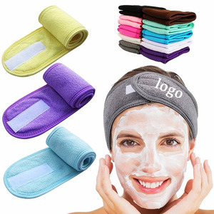 Bandeau de <span class=keywords><strong>spa</strong></span> absorbant la transpiration pour femme, motif imprimé élégant, support de cheveux confortable pour la maison, le salon de beauté et le maquillage - Product Image 2
