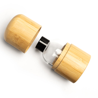 En gros, Ensemble de diffuseurs d'aromathérapie de luxe en verre et bambou de 120 ml, avec flacon de parfum à bâtonnets, surface à marquage à chaud et bouchon à vis pour huiles