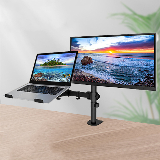Monitor Laptop Stand Multifunctional Dual Screen Display Stand Computer Keyboard Stand Universal Rotary Combination