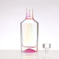 Bouteille en verre de luxe 500 ml 16 oz vide clair whisky Gin tequila avec liège