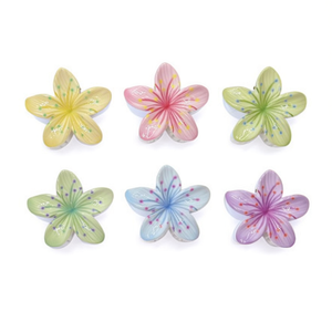 Fermaglio per capelli a forma di fiore da 8 cm, colorato, per donne e ragazze, accessori per capelli - Product Image 1