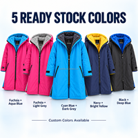 Parka de bain imperméable et coupe-vent pour enfants, doublée polaire thermique, peignoir de change pour équipes de natation et sports de plein air, OEM