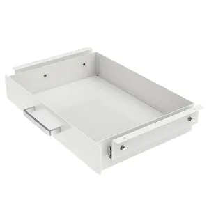 JH-Mech Drawer Under The Desk OEM Easy Slide Out White Storage Organizer Office Mounted White Under Desk Drawer