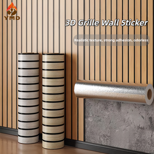 Autocollant Mural 3D Moderne Effet Treillis Étanche en <span class=keywords><strong>PVC</strong></span> Auto-Adhésif Panneau Décoratif Cloisonnable pour Salon Application Facile et Garantie 1 An - Product Image 2