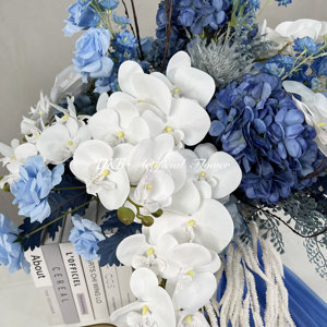 Centres de table décoratifs pour événement de mariage Offre Spéciale bleu blanc Design Flower Ball Arrangement Supplies - Product Image 4