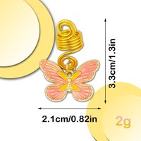 Pendentif papillon, accessoire de bijouterie DIY, grand matériau métallique transparent, extension de cheveux, ornement de coiffure, CECILLIA WIG JH-291 pour