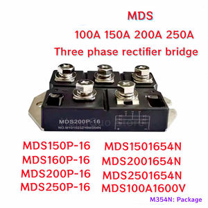 Pont redresseur triphasé MDS200P-16 MDS100A1600V 100A 150A 200A 250A MDS250P-16 MDS1501654N - Product Image 2