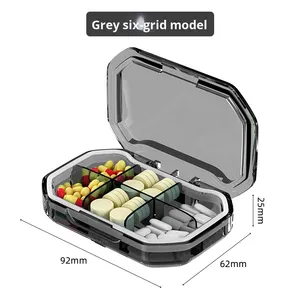Kompakte Sieben-Tage-Reise-Pillendose Feuchtigkeitsbeständiges Versiegeltes Design Tragbarer Polygonaler Kunststoffbehälter für Tägliche Medikamente - Product Image 6