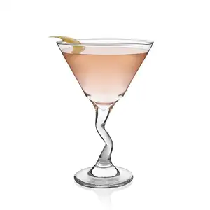 Kaca Cocktail Kacamata Martini Bentuk Batang Berputar Yang Menarik