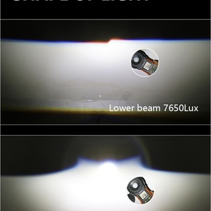 Factory New Dual Eyes Y1 High Quality 74W <b>H4</b> H7 BI LED Projector Lens Headlights Light - Product Image 4