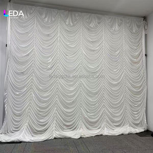 Cortina de Fondo LEDA Personalizada de 3x3m, Diseño de Ondas de Seda de Hielo, para Decoración de Escenarios de Bodas y Fiestas de Cumpleaños - Product Image 6