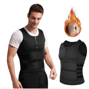 Gilet <span class=keywords><strong>de</strong></span> <span class=keywords><strong>sudation</strong></span> amincissant réglable en néoprène pour hommes, avec double <span class=keywords><strong>ceinture</strong></span>, pour la perte <span class=keywords><strong>de</strong></span> poids et le remodelage corporel, idéal pour la gym à domicile - Product Image 1