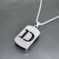 Collier avec initiale en acier inoxydable, pendentif alphabet 26 lettres, collier pour homme et femme, bijoux personnalisés, cadeau