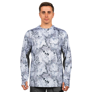 Oem protezione solare personalizzata in poliestere impermeabile 4 vie tessuto elasticizzato manica lunga pesca con cappuccio Upf50 + camicia da pesca con cappuccio - Product Image 3