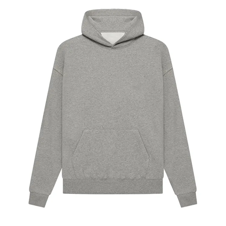 Dicke schwere einfarbige wesentliche Hoodie Drop-Shoulder Herren Sweatshirt 380 Gsm individuelles Logo französisches Terry schwergewicht Übergröße Hoodie