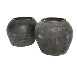 Chinese Antieke Porseleinen Grijs Pot