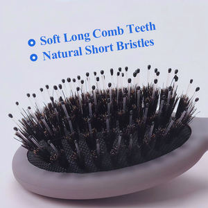 Venta al por mayor de cerdas de jabalí de nailon, cepillo para el cuidado del cabello, paleta desenredante húmeda/seca ecológica - Product Image 3