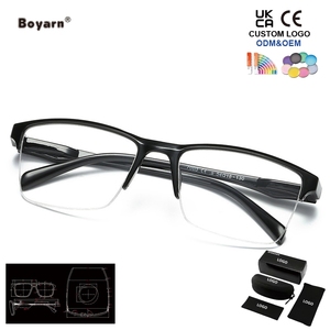 <span class=keywords><strong>Gafas</strong></span> de Lectura de Media Montura Ultraligeras Boyarn +0.25 0.5 0.75 1.25 1.5 2 1.75 2.25 3 3.5, <span class=keywords><strong>Gafas</strong></span> de Resina Cuadradas para <span class=keywords><strong>Presbicia</strong></span> - Product Image 3