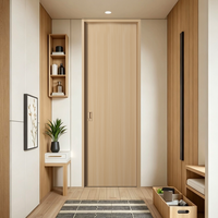 Porte en bois d'aluminium WPC insonorisée, anti-termites, imperméable, design personnalisé pour chambre à coucher, salle de bain, usage domestique