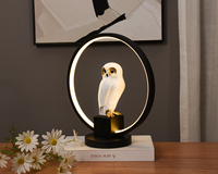 Lampe de table de bureau créative 3D personnalisée, nouvelle, avec motif animal, LED, décoration de chambre d'enfant, décoration de Noël, statue de hibou de luxe, veilleuse pour la maison