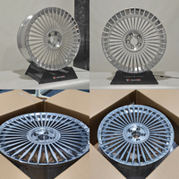 Jantes forgées personnalisées multi-rayons en aluminium 6061-T6 poli de 22 pouces, à décalage, avec capuchons flottants, pour Mercedes Classe S W221