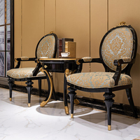 Chaises d'appoint de meubles de salon britanniques de luxe de haute qualité chaises longues en bois massif de conception européenne