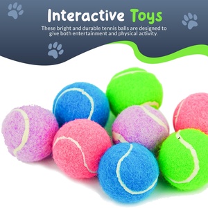 Pelota de Tenis para Perros con Logotipo Personalizado, Alta Elasticidad, Colorida, Fácil de Atrapar, Pelota de Juego para Mascotas, para Masticar y Perseguir, 2.5 Pulgadas - Product Image 3