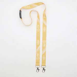 Personalized Thermal Transfer Printed Polyester Eco-Friendly Neck Lanyard Safety Buckle Dual <b>Hook</b> Trade Show Delegate Keychains - Product Image 1
