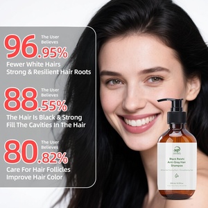 OEM ODM Organic Melanin Boosting Anti-Graying <strong>Darkening</strong> Black Ganoderma Anti-Gray <strong>Hair</strong> <strong>Shampoo</strong> for Gray <strong>Hair</strong> - Product Image 4