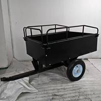 2025 Offre Spéciale robuste ATV Quad tracteur remorque chariot à benne basculante tirer derrière le chariot de jardin pour une charge lourde pour l'utilisation de VTT et de jardin