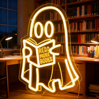 Ajoyferris Lumière LED néon pour la décoration murale de la salle de classe, de la bibliothèque, de l'entreprise - Utilisation publicitaire colorée à intensité variable