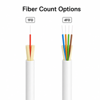 Kabel Serat Optik FTTH Indoor/Outdoor 1fo 4.0mm 500m G657A2 3.0mm Putih 4fo