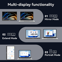 Moniteur portable ODM OEM 15,6 pouces 1080P FHD IPS ultra-fin, écran mobile USB C Type C pour ordinateur portable et jeux